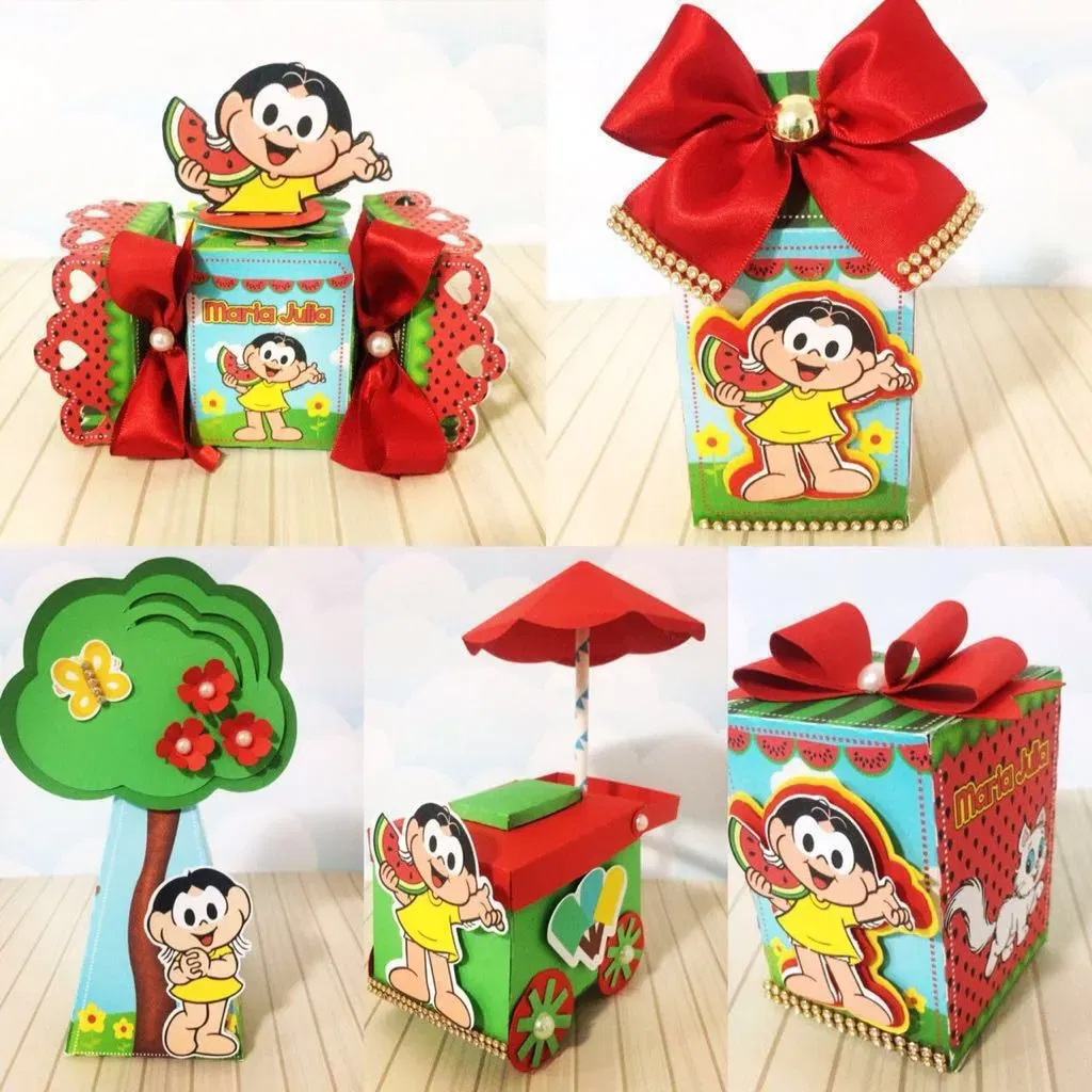 Decoração Magali Luxo para festas de aniversário. Arquivo de Corte Studio e PDF de qualidade profissional