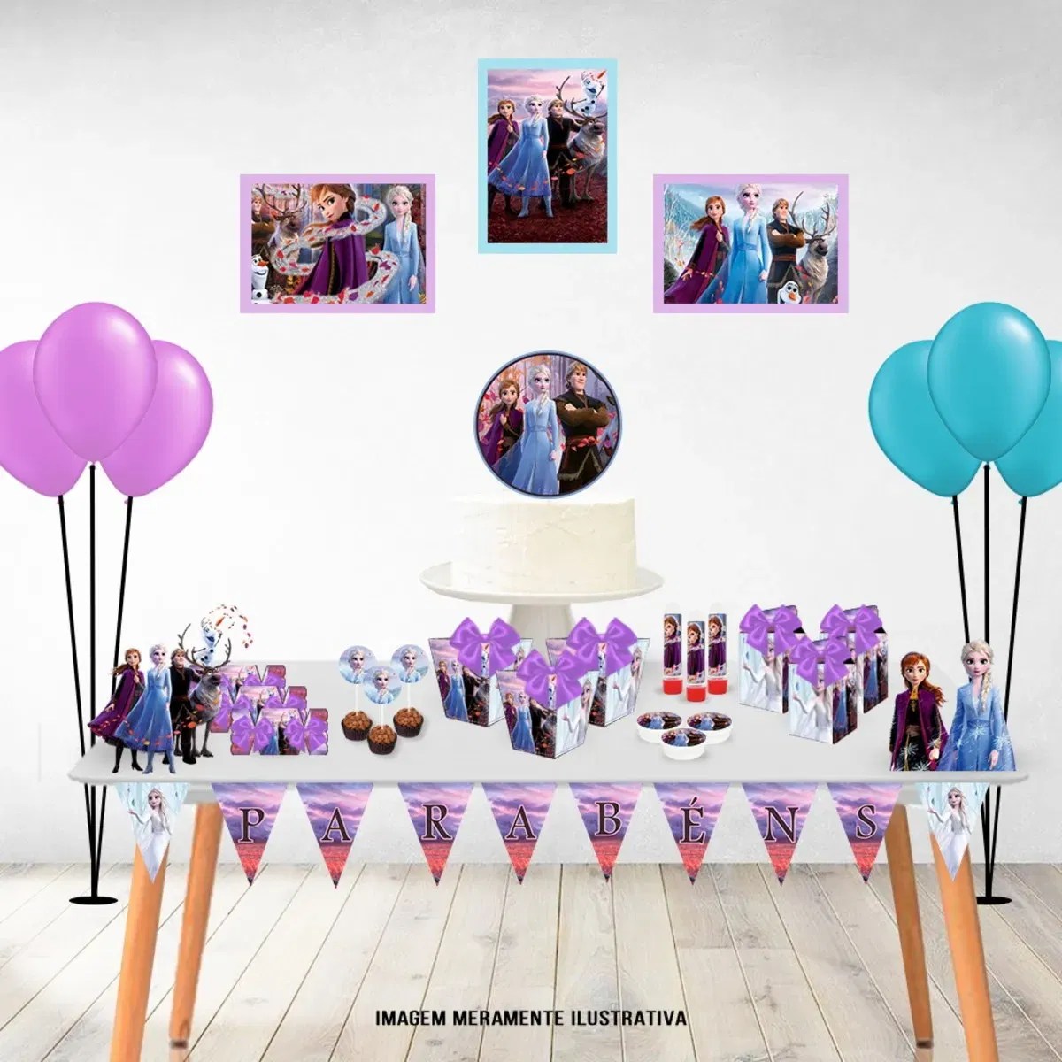 Arquivo de corte para aniversário decoração da Frozen em Studio e PDF. Topper, temas e festas.