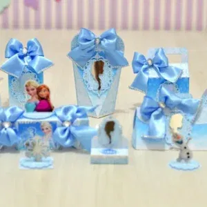 Kit profissional decoração para aniversário da Frozen. Arquivo de corte, topper e festas.