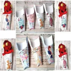 Arquivo de corte buquê de flores Dia das Mães em Studio e PDF. Ideal para decoração e festas.