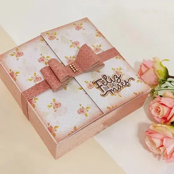 Caixa cenário Dia das Mães para Silhouette Studio. Decoração, topper e temas de festas.