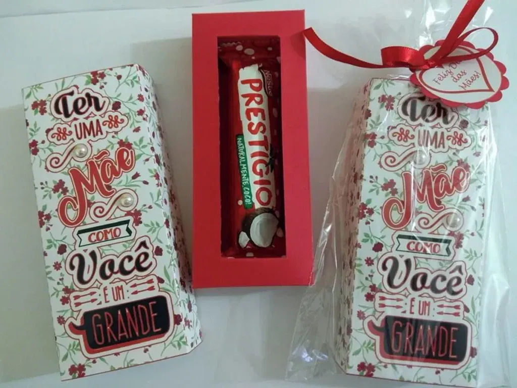 Arquivo de caixa prestígio para lembrancinha de Dia das Mães.