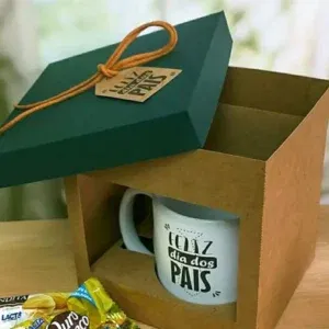 Arquivo de corte caixa de caneca Dia dos Pais para Silhouette Studio. Ideal para decoração e mimos.