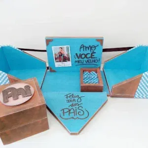 Arquivo digital de caixa para o Dia dos Pais em Studio. Ideal para decoração, mimos e festas.