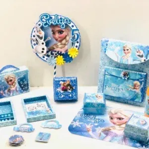 Arquivo de corte festa na escola Frozen em Studio e Pdf. Decoração, topper e festas.