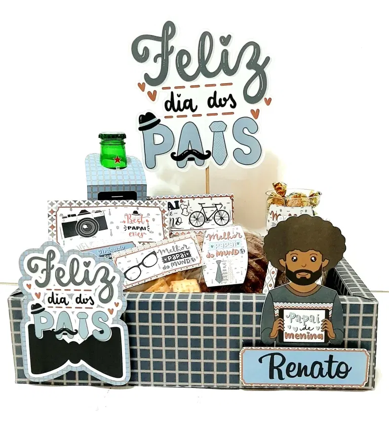 Arquivo de corte em camadas Dia dos Pais para Studio. Decoração, topper e festas.