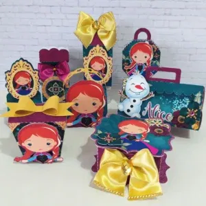 Decoração Anna Frozen para imprimir e recortar. Arquivo de corte, topper e festas.