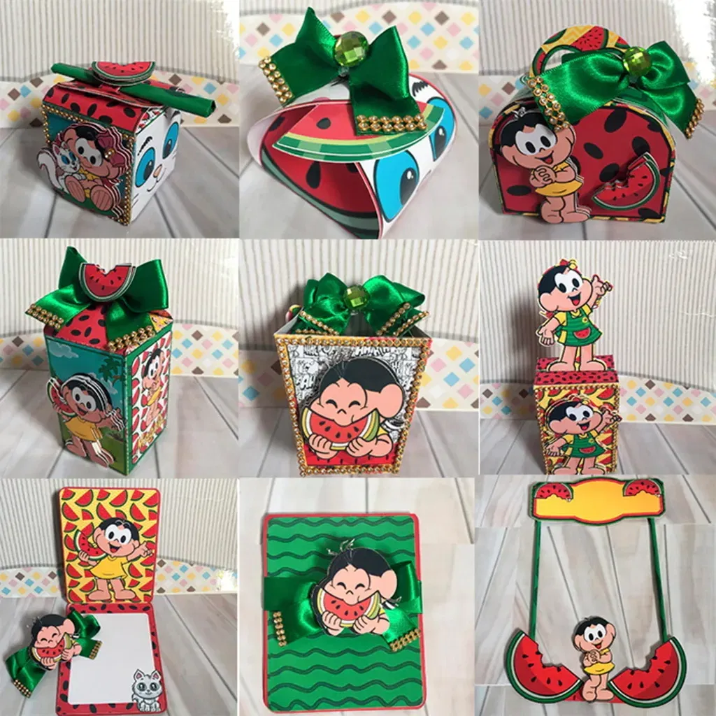 Decoração Magali prática em Arquivo de Corte Studio e PDF. Ideal para festas de aniversário. Inclui moldes de topo de bolo e topper para o tema.