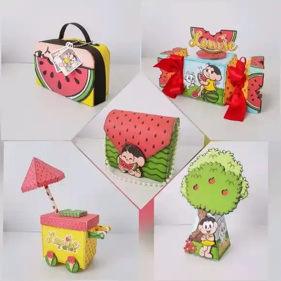 Topper e Decoração Mêsversario Magali. Arquivo de Corte Studio e PDF para festas e celebrações mensais. Inclui moldes de topo de bolo.