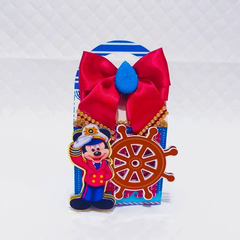Decoração para festa Mickey Marinheiro. Arquivos PDF para imprimir e arquivo de corte Studio. Inclui moldes de topper.
