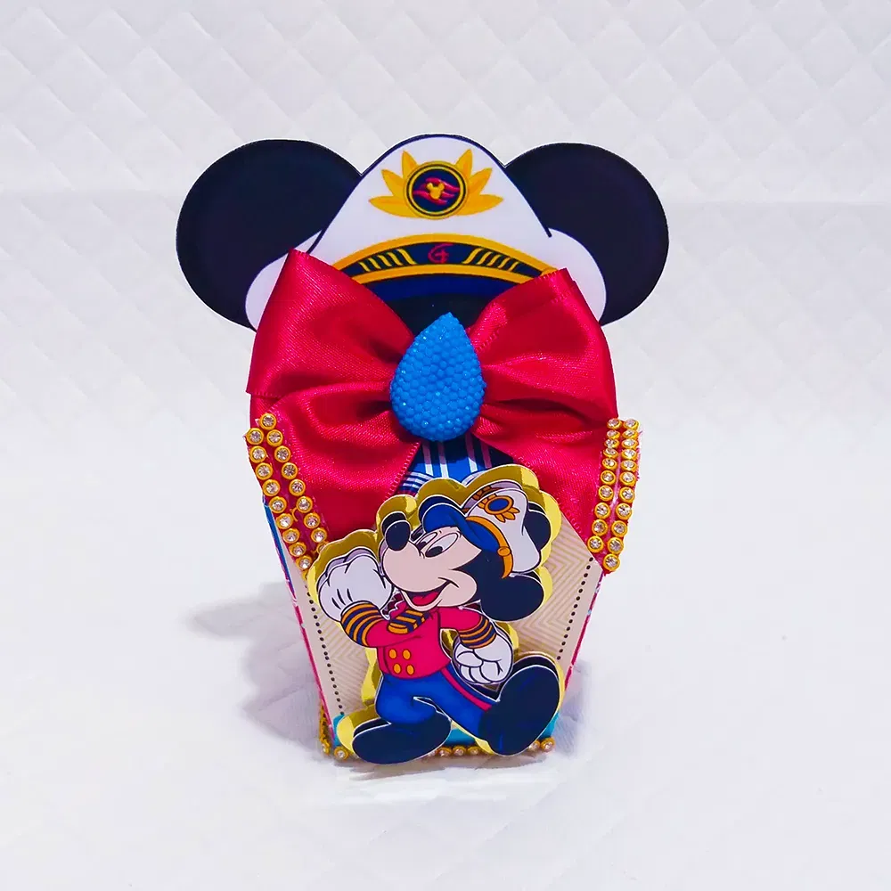 Topo de bolo e topper Mickey Marinheiro. Arquivo de corte digital para decoração de festas infantis.