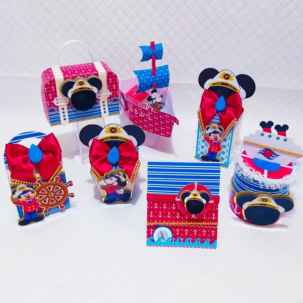 Arquivo de corte Mickey Marinheiro para Silhouette Studio e PDF. Ideal para decoração de aniversário e topper.