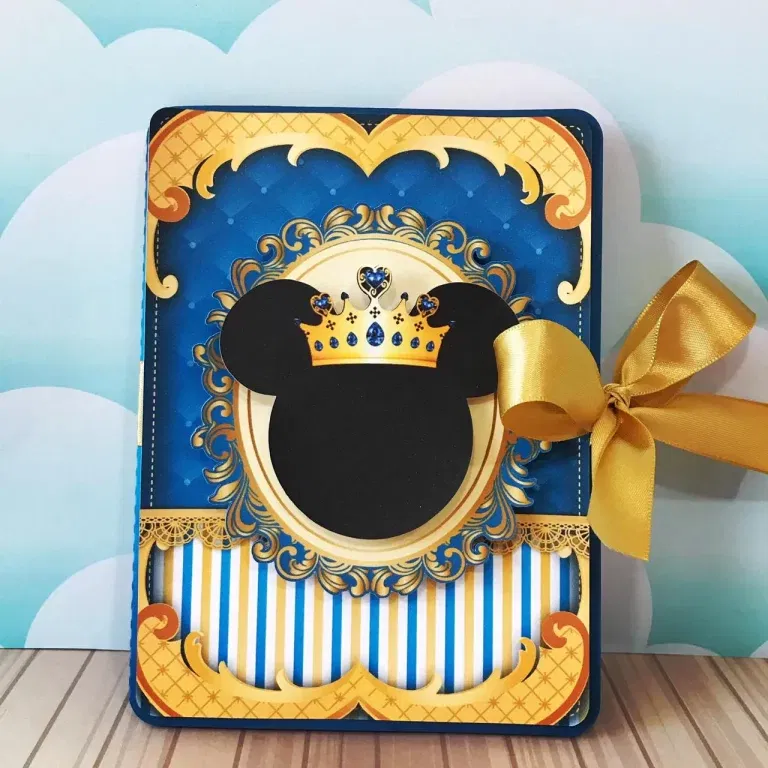 Topo de bolo Mickey Realeza e topper para decoração de aniversário. Arquivo de corte digital.