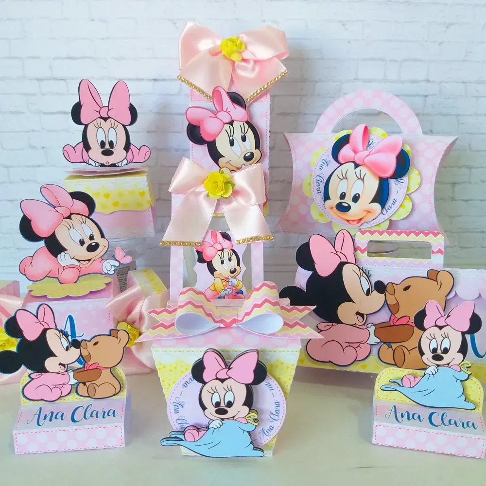 Arquivo de corte Minnie Baby em Studio e PDF. Ideal para decoração de aniversário, topper e festas.
