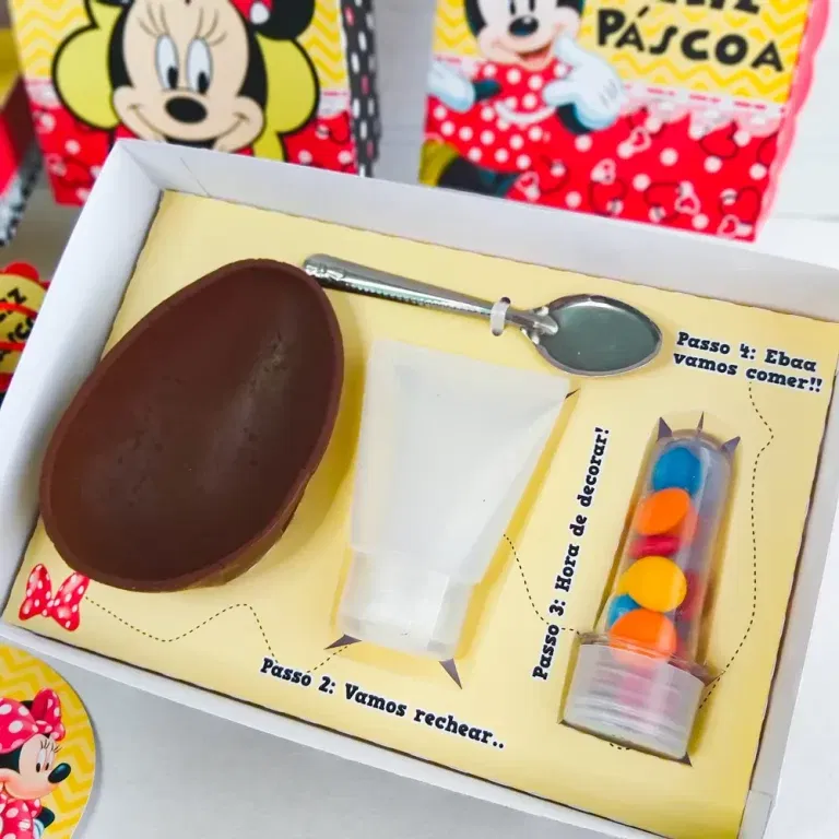 Topo de bolo Minnie Páscoa 3D. Arquivo de corte Studio e PDF para decoração de aniversário.