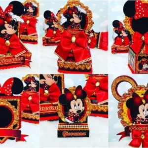 Kit Minnie Vermelha para imprimir e cortar. Arquivo de corte Studio e PDF para decoração de aniversário.