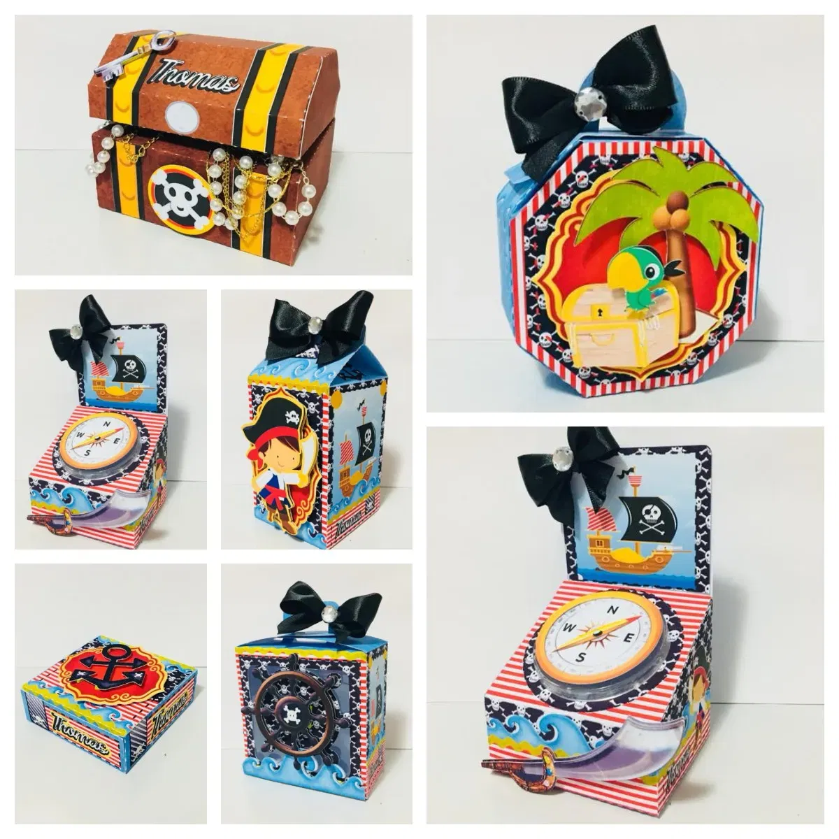 Arquivo de Corte Silhouette Studio do Tema Pirata. Essencial para decoração de festas de aniversário. Inclui moldes de topo de bolo e topper.