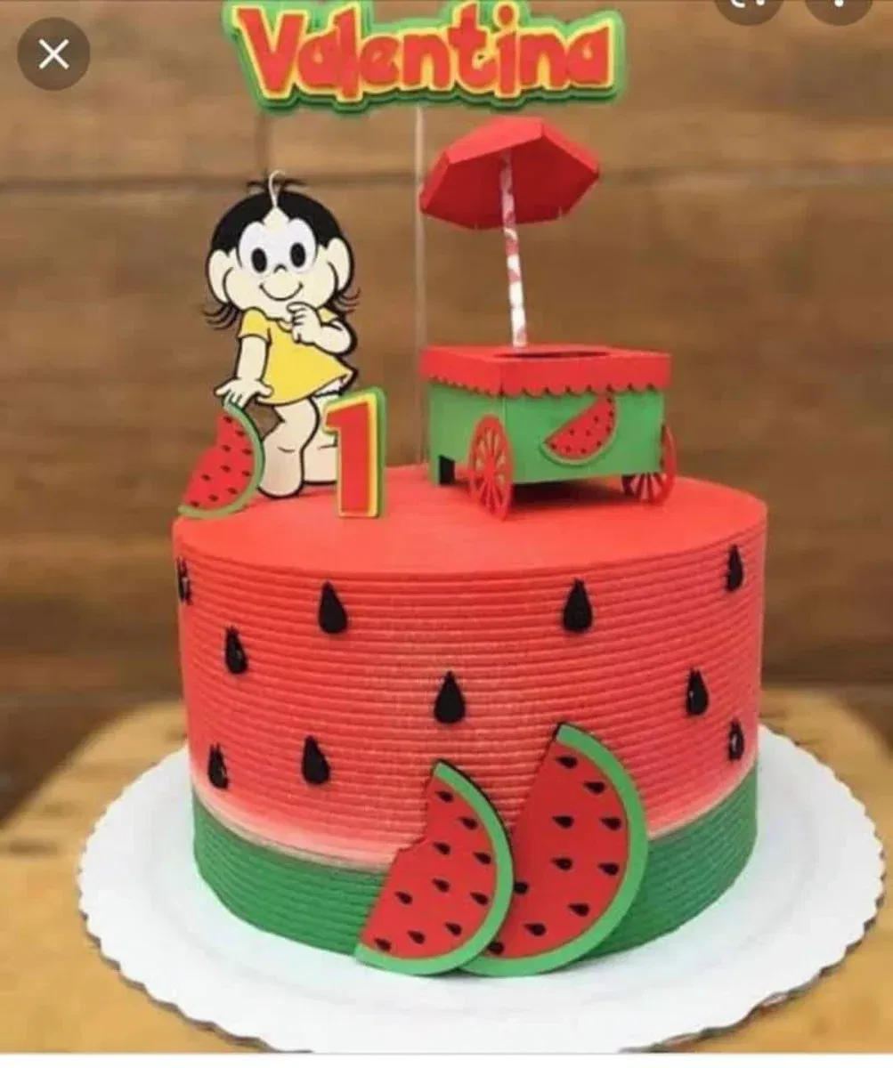 Arquivo de Corte Tema de Bolo da Magali Studio para aniversário infantil.