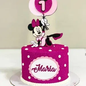 Arquivo de corte Studio de topper da Minnie Vermelha. Ideal para decoração de aniversário, topo de bolo e festas.