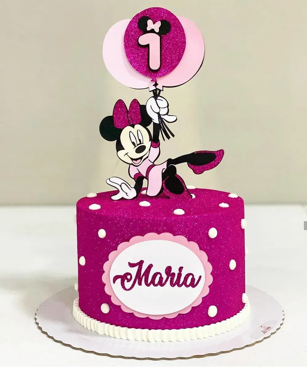 Arquivo de corte Studio de topper da Minnie Vermelha. Ideal para decoração de aniversário, topo de bolo e festas.