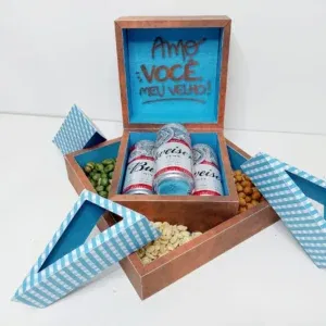 Decoração criativa caixa cenário Dia dos Pais para Silhouette. Topper e festas.