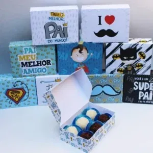 Arquivo de corte caixa de doces Dia dos Pais em Studio e PDF. Ideal para decoração, mimos e festas.