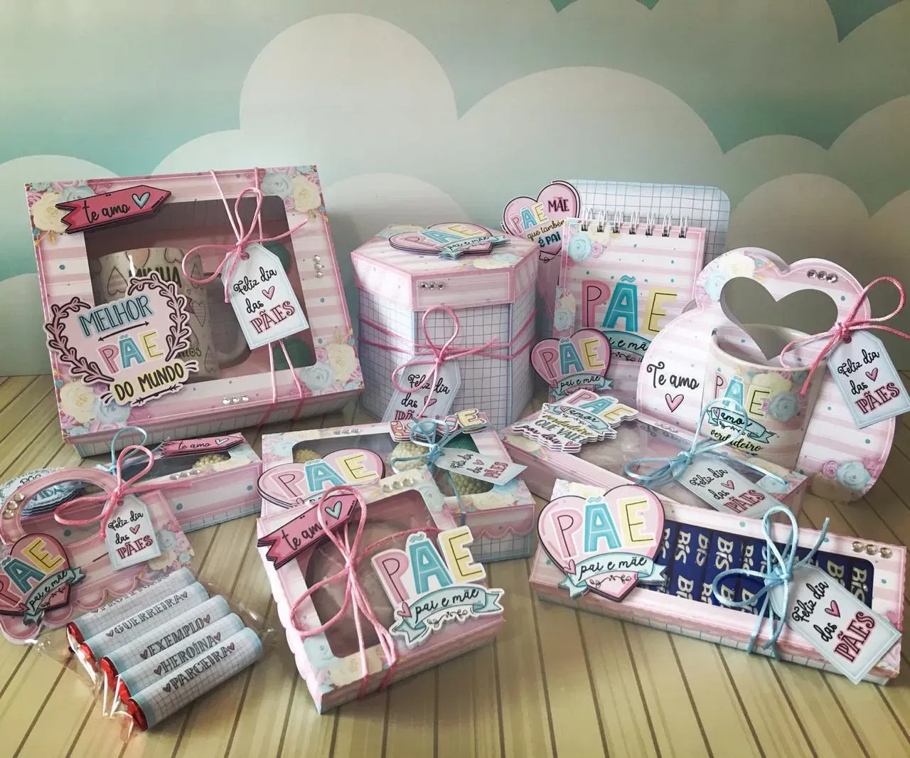 Centro de mesa Dia dos Pais em Studio, PNG e PDF. Ideal para decoração, topper e temas de festas.