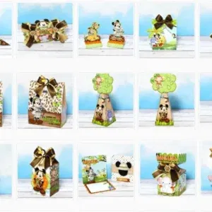 Centro de mesa para montagem DIY: Mickey Safari. Arquivo de corte Studio para decoração, aniversário e temas de festas.