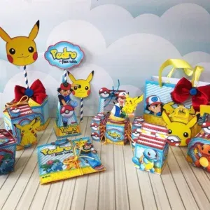 Centro de Mesa Pokémon para Celebração Temática. Arquivo de Corte Studio