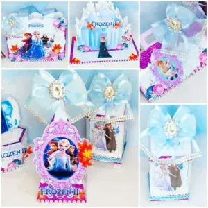 Decoração aniversário Frozen para imprimir e cortar. Topper e festas.