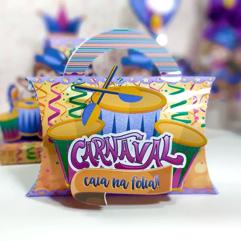 Download de arquivo de corte Bloquinho de Carnaval. Decoração, topper e aniversário.