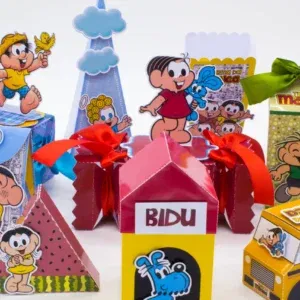 Centro de Mesa Turma da Mônica. Arquivo de Corte para decoração de festas de aniversário com o tema clássico. Coordena com topo de bolo e topper.