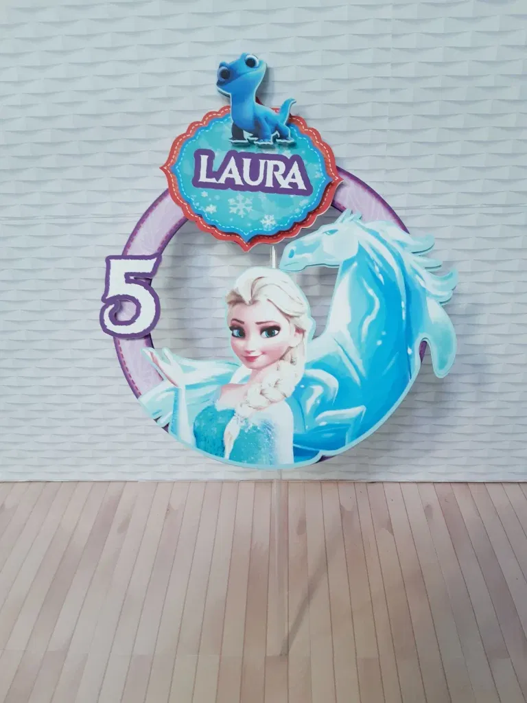 Kit profissional decoração Elsa Frozen. Arquivo de corte, topper e festas.
