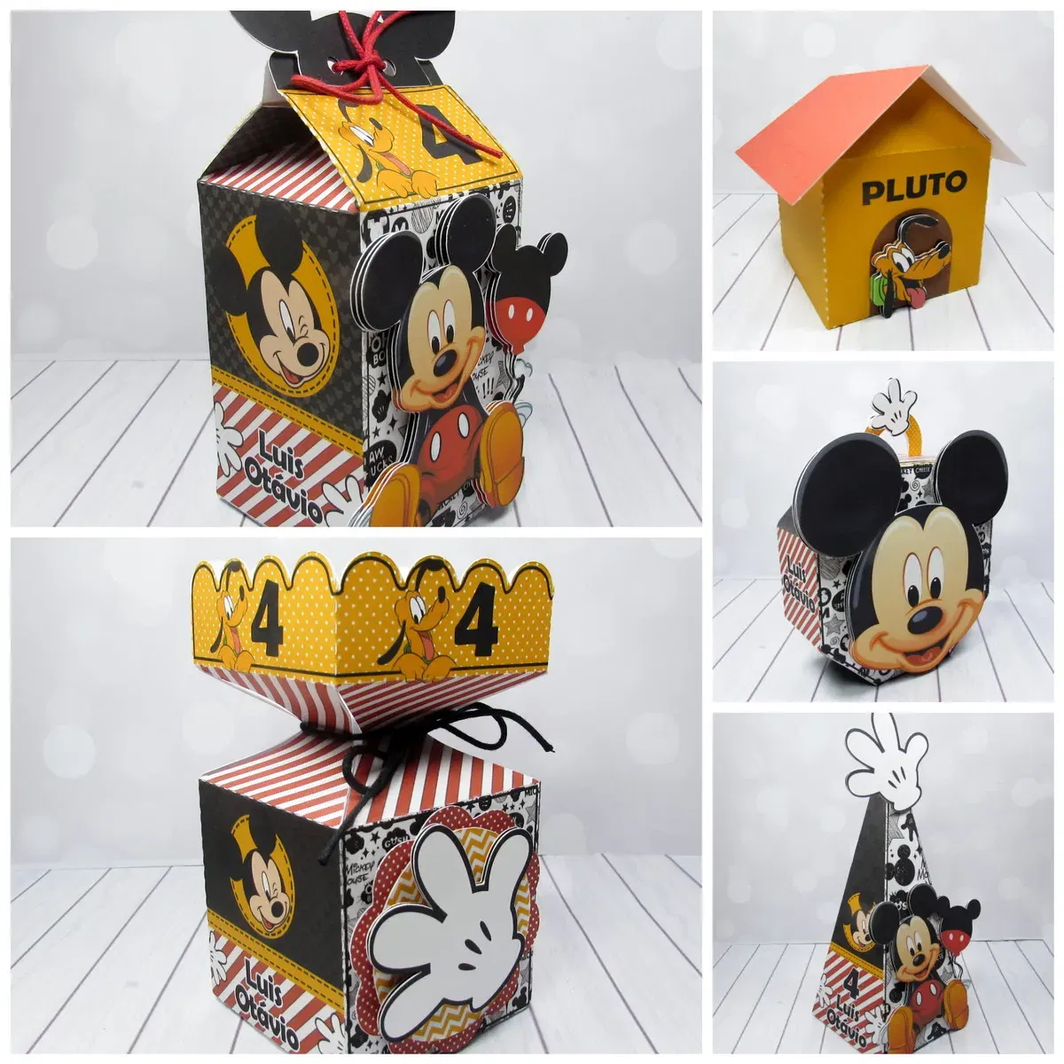 Kit profissional Mickey com arquivo de corte Studio. Decoração de aniversário, topper e topo de bolo para Silhouette.