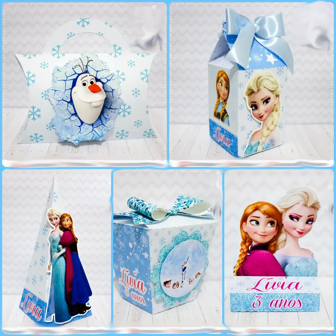 Decoração Frozen simples para Silhouette Studio. Temas, festas e topper.