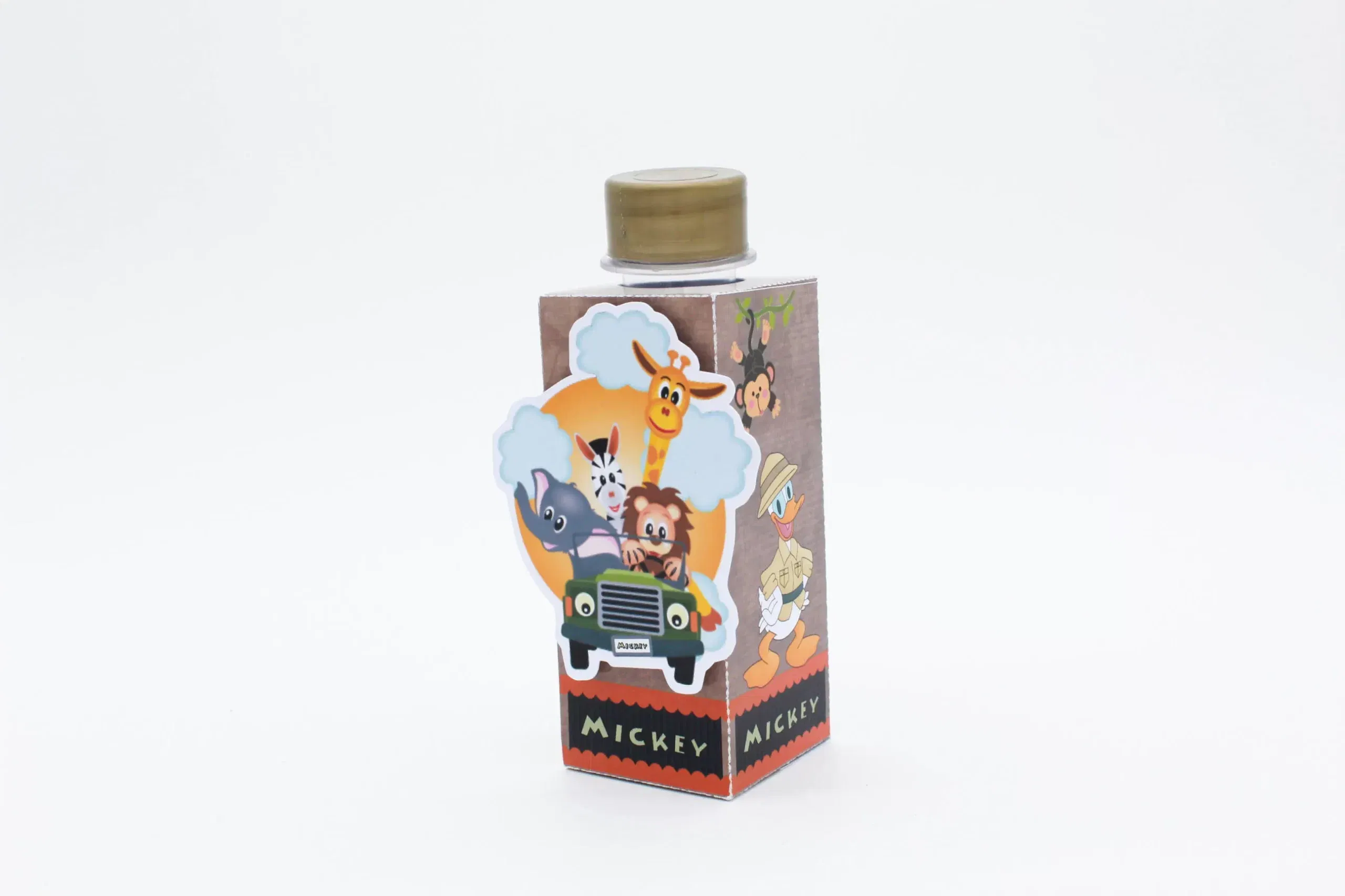 Topo de bolo Mickey Safari em alta resolução (PNG, Studio e PDF). Perfeito para decoração de festas e topper de aniversário.