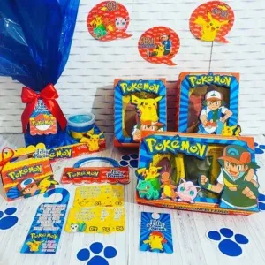 Decoração Páscoa Pokémon. Arquivo de Corte Studio e PDF para celebração de Páscoa e festas de aniversário. Inclui moldes para topo de bolo e topper.