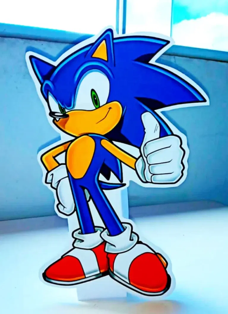 Decoração Sonic para imprimir e cortar manualmente ou Silhouette. Topper e festas.