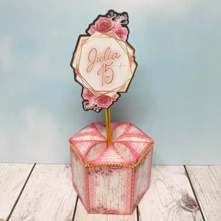 Decoracao Tema 15 Anos Flores Rosa Studio e Pdf 9