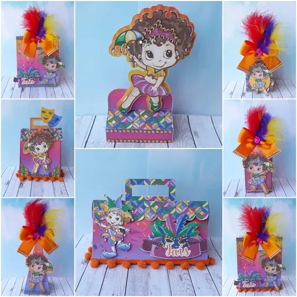 Decoração completa tema Carnaval em Studio e PDF.