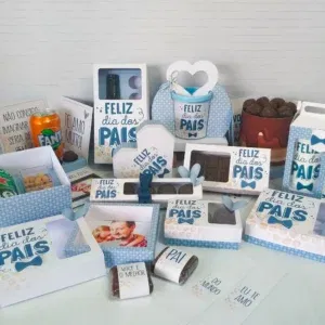 Decoração Dia dos Pais para imprimir e cortar. Arquivo de corte Studio e PDF para festas.