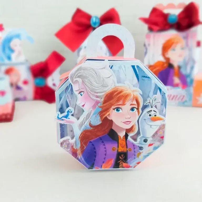 Moldes de decoração Frozen Rosa. Arquivo de corte, topper e festas.