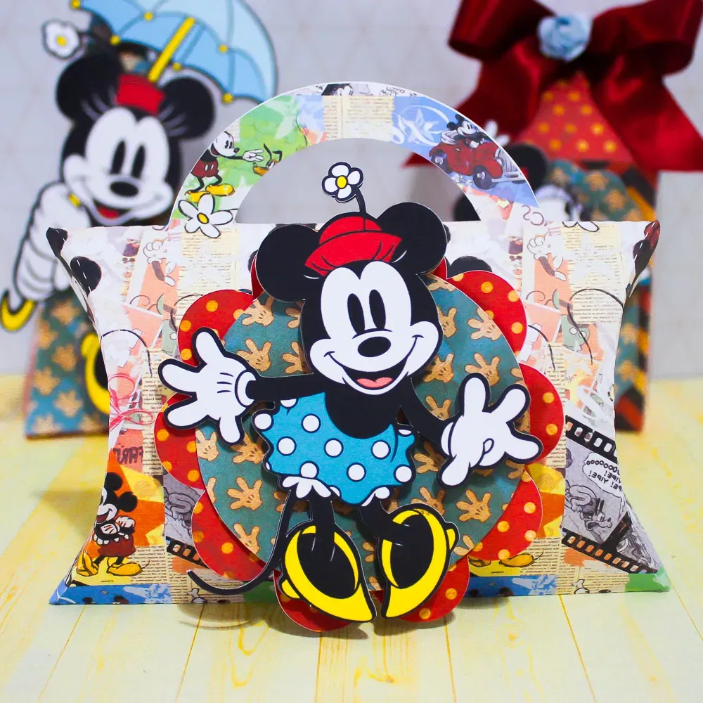Kit decoração Minnie Vintage em Studio e PDF. Ideal para aniversário, topper e festas clássicas.