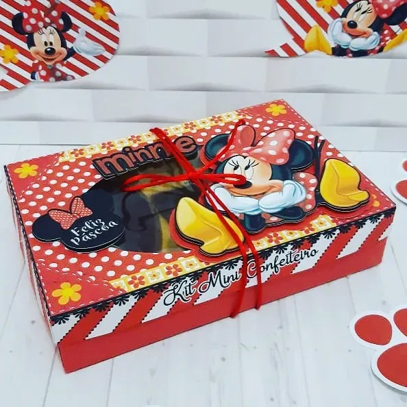 Kit decoração Minnie Páscoa em Studio e PDF. Ideal para aniversário, topper e festas temáticas.