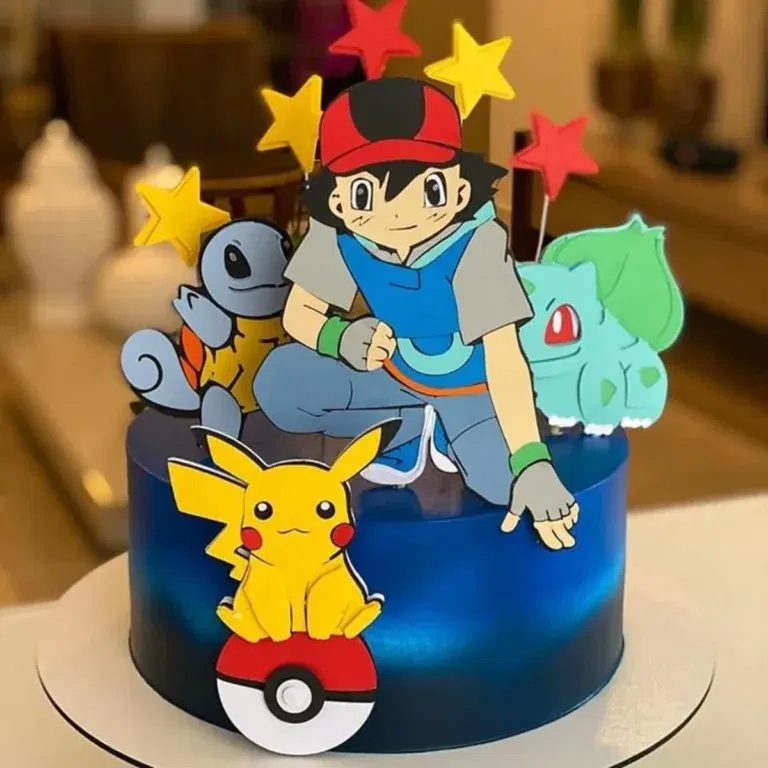 Decoracao Topper de Bolo Pokemon