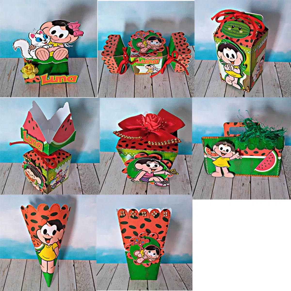 Kit de decoração de aniversário da Magali. Arquivos Studio e PDF para arquivo de corte