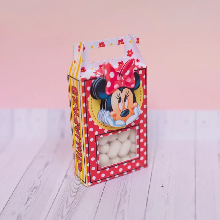 Kit de decoração Minnie Mouse em Studio e PDF para aniversário. Inclui moldes de topper e topo de bolo para festas.
