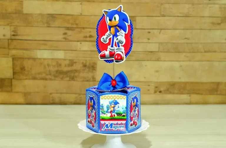 Kit completo de decoração Sonic em Studio e PDF para festas.