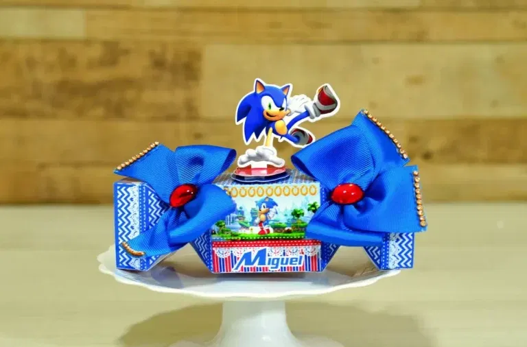 Download de arquivo de corte para decoração Sonic. Topper e festas.