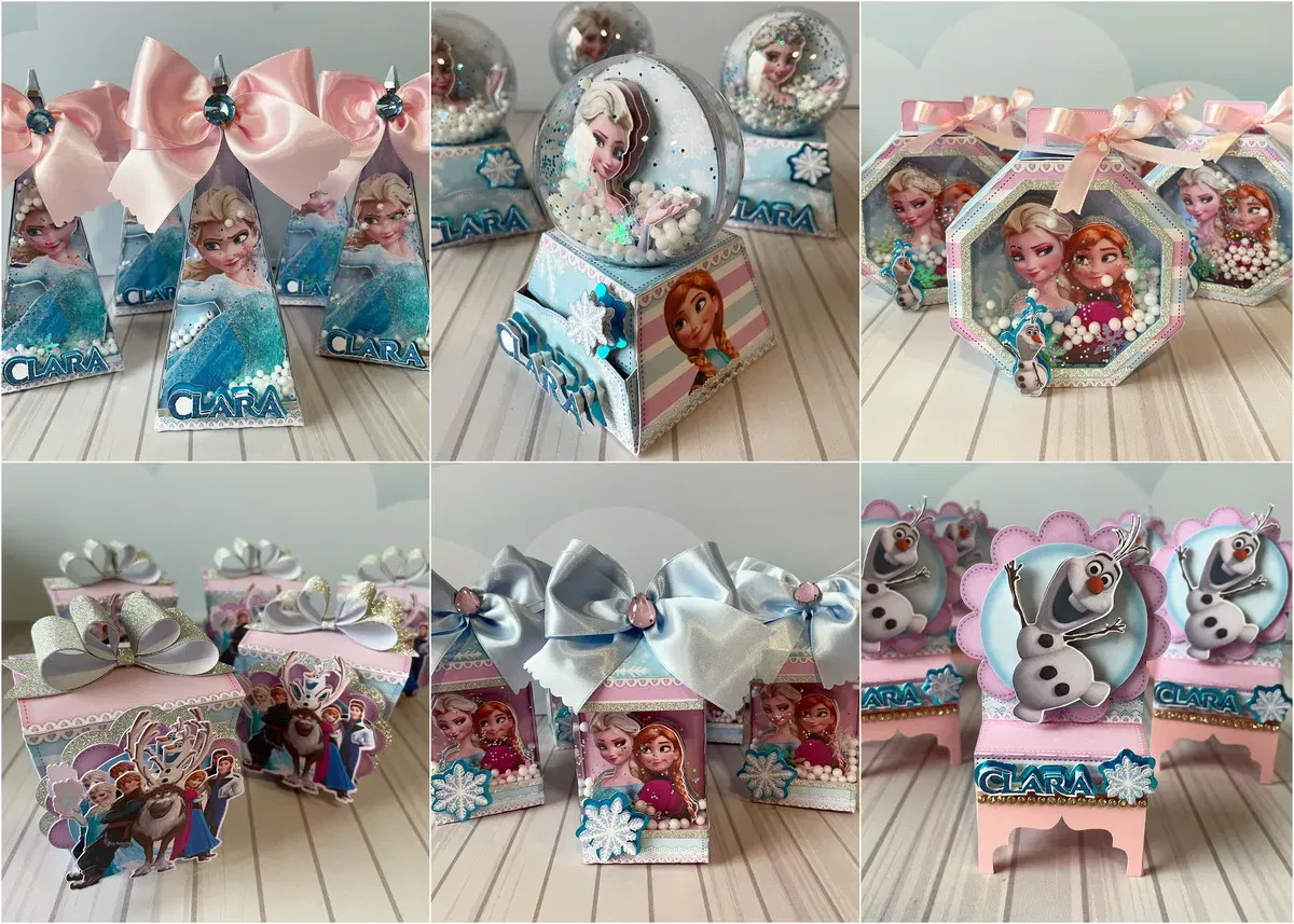 Decoração Frozen para imprimir e cortar. Arquivo de corte, topper e festas.